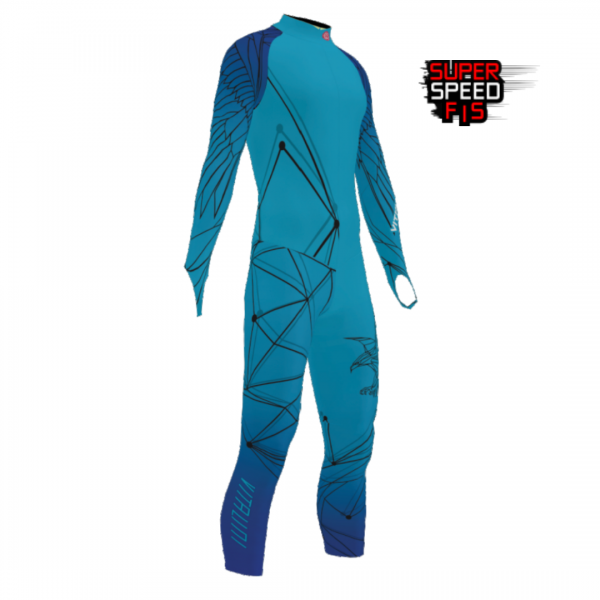 Combinaison FIS Geometric Blue avec protections EB/VP36-GB